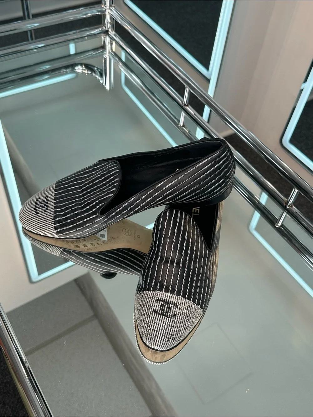 Chanel Pinstripe Loafer